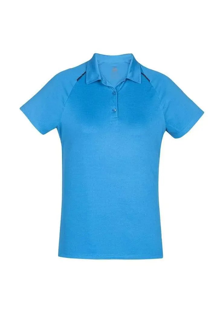 Biz Care Casual Wear Cyan/Navy / 8 Biz Collection Academy Ladies Polo P012LS
